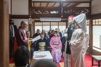 【京都宇治 宝善院】当院で国際結婚式が執り行われました。